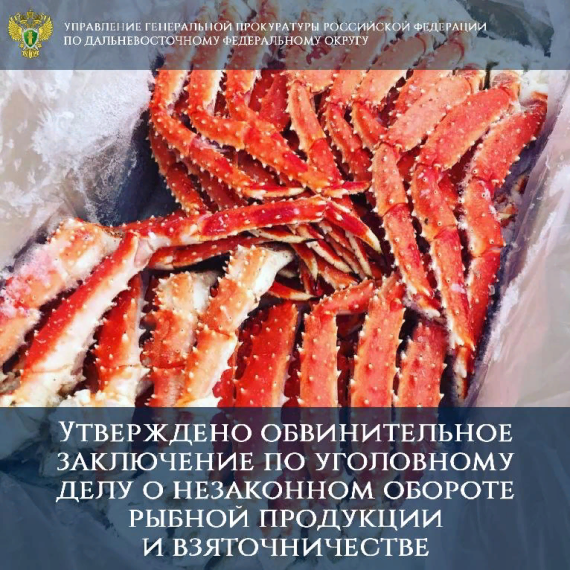 В Генеральной прокуратуре Российской Федерации утверждено обвинительное заключение по уголовному делу о незаконном обороте рыбной продукции и взяточничестве.