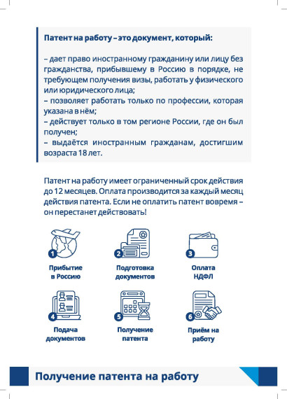 Памятка для трудовых мигрантов.