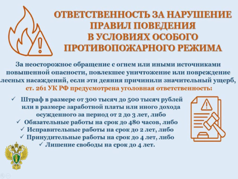 Прокуратура Приморского края напоминает о необходимости соблюдения мер пожарной безопасности! .